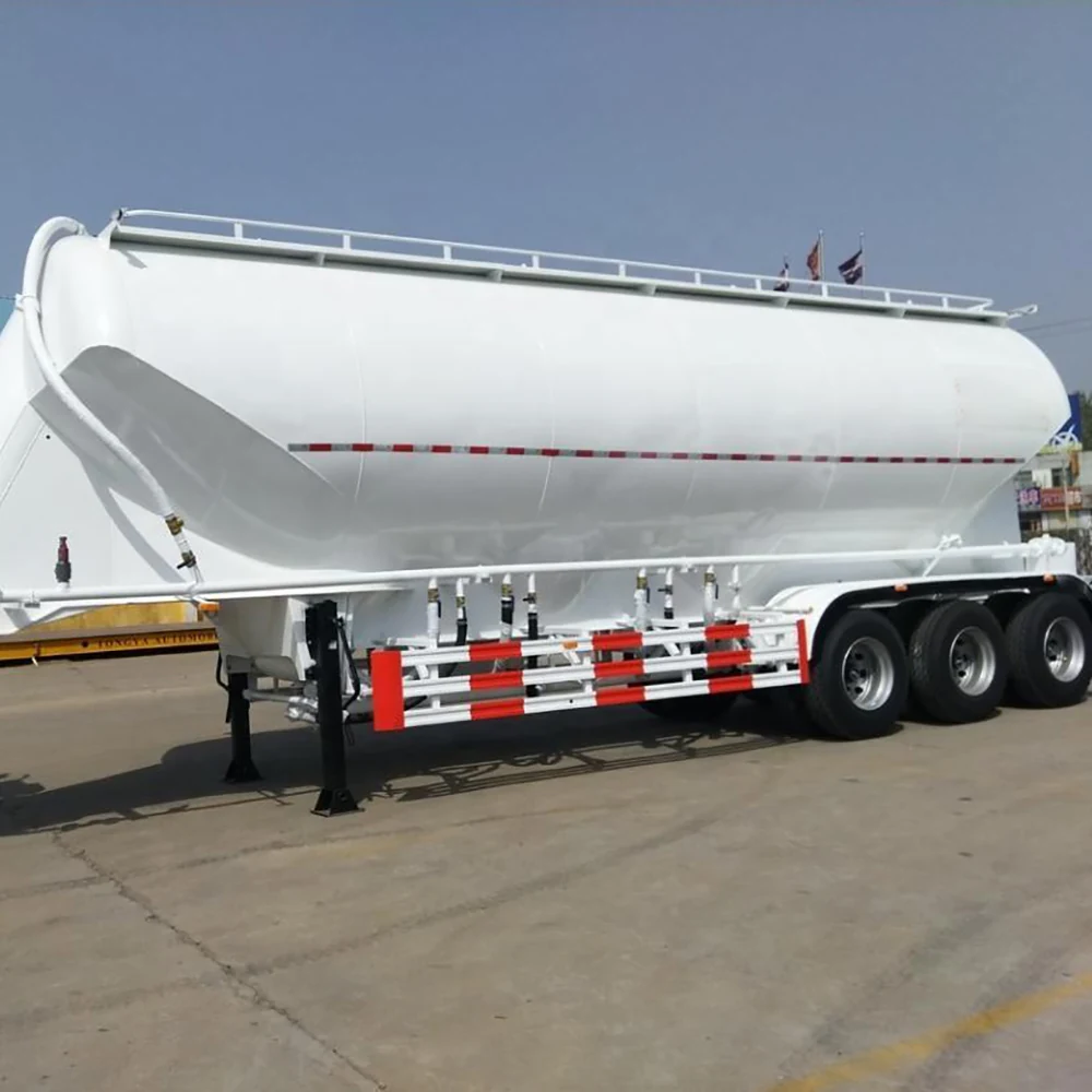 SINOHENG V shape 52 cubic metre bulk powder cement tank semi-trailer view 3