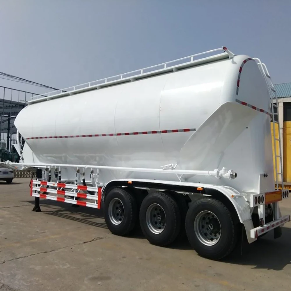 SINOHENG V shape 52 cubic metre bulk powder cement tank semi-trailer view 2