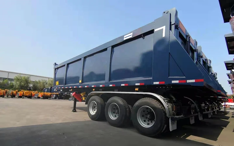 SINOHENG three axle 38cbm U shape tipper dump semi-trailer for stone and sand view 2