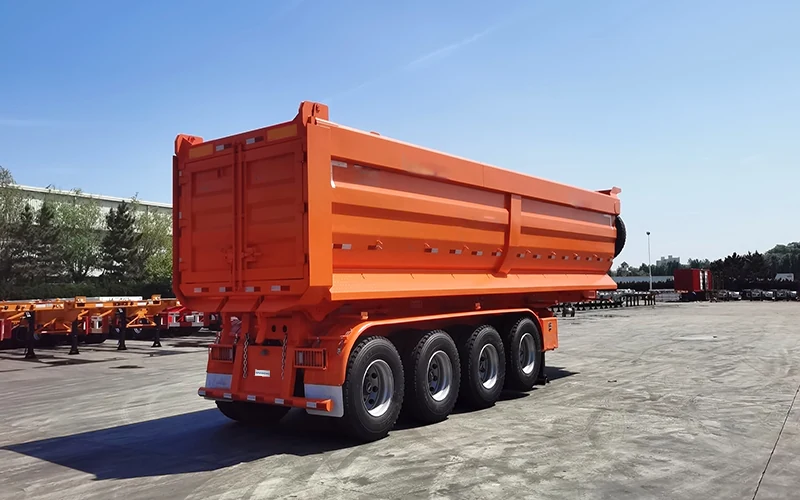 SINOHENG heavy four axle 60 ton dump semi-trailer with steel body view 2