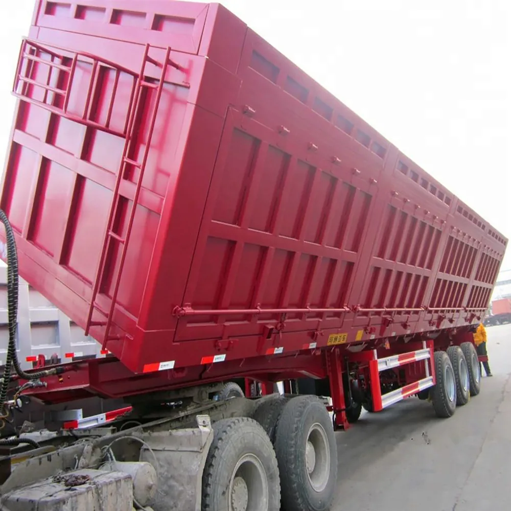 SINOHENG two axle dump tipper semi-trailer for sand stone and coal transport view 2