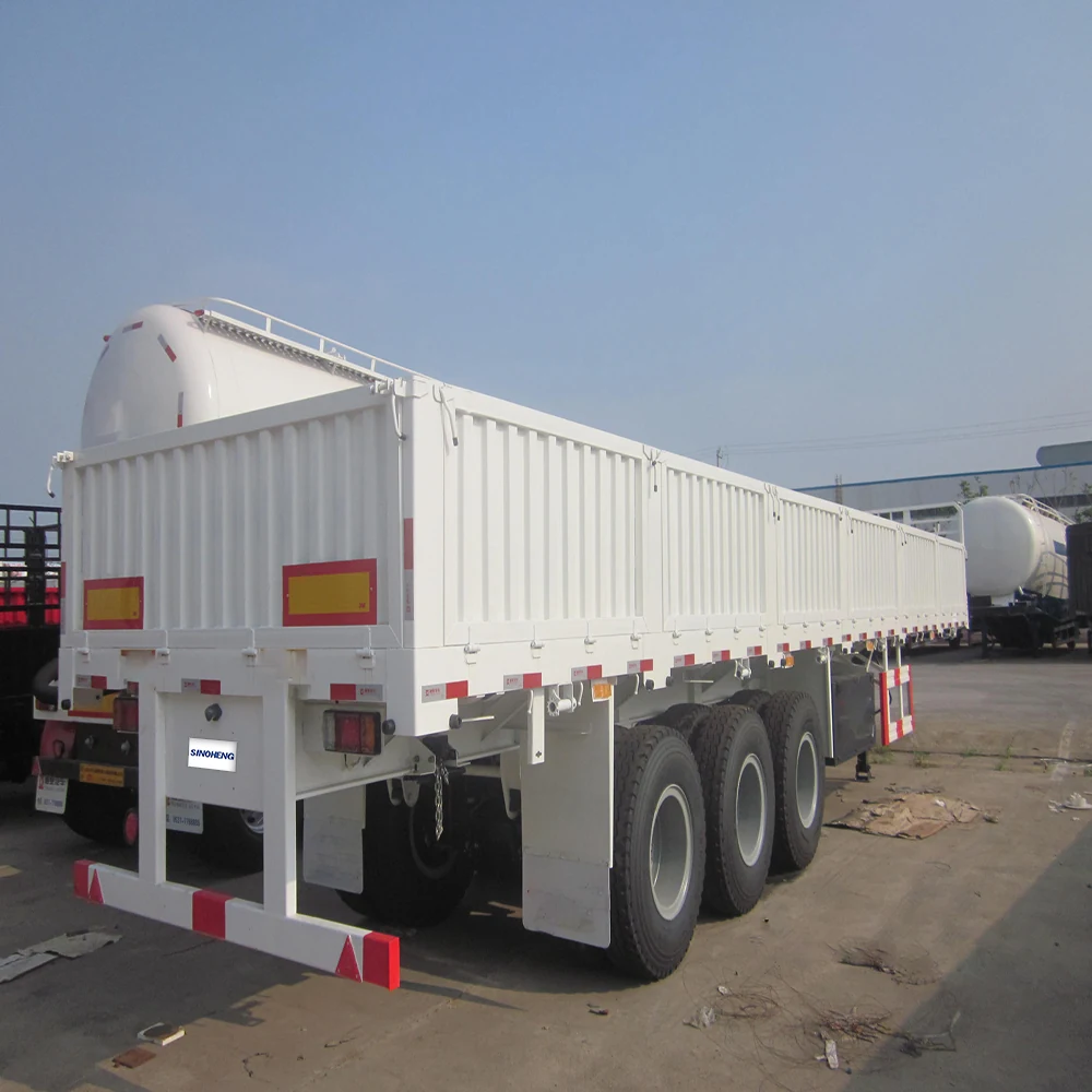 SINOHENG flatdeck interlink tandem dropside cargo semi-trailer combination