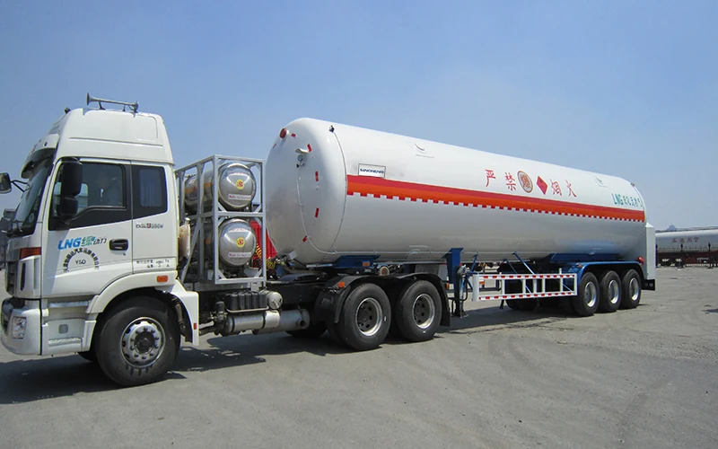 SINOHENG three axle LNG liquid natural gas semi-trailer with instrument cabinet