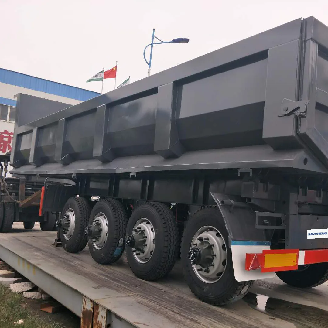 SINOHENG triple axle U tipper front top dump semi-trailer view 2