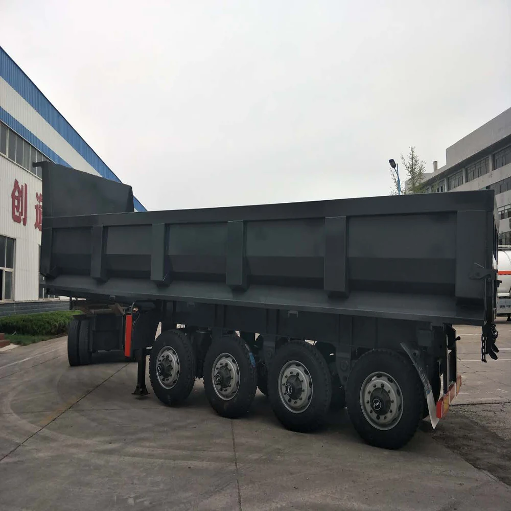 SINOHENG triple axle U tipper front top dump semi-trailer view 4
