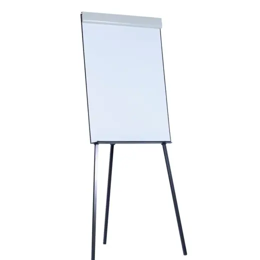 Triple leg flip chart whiteboard with height adjustable tripod legs