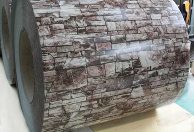 Stone pattern coated steel coil
