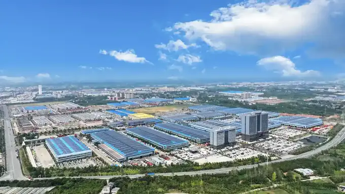 Aerial view of the Suizhou special vehicle manufacturing base in Hubei