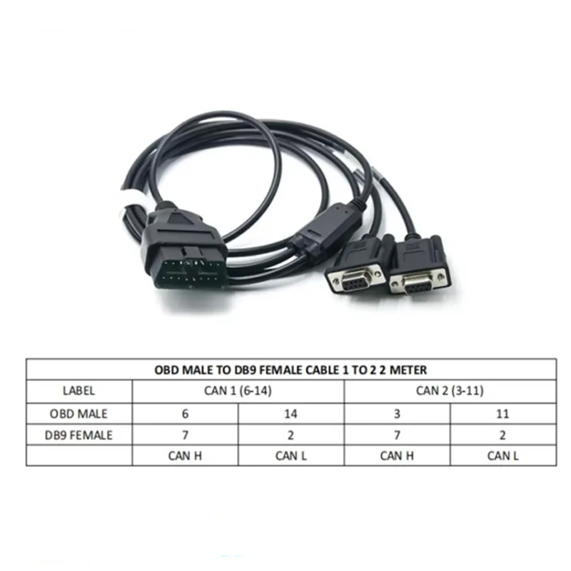 OBD Cable 16 pin male to db9 female