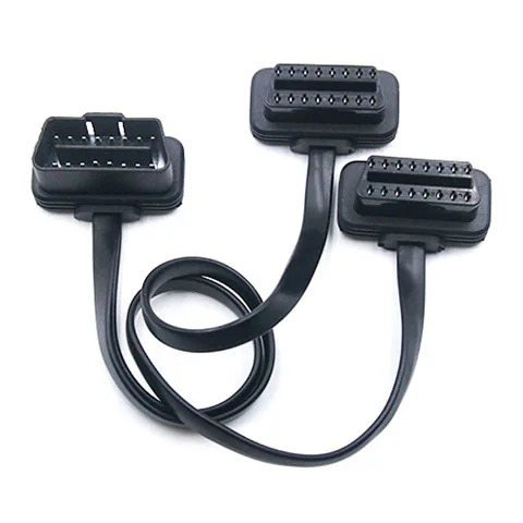 Low Profile Flat OBD Cable 16P 8C 2 In 1 ST-SOC-503A — Nickel Plated Brass