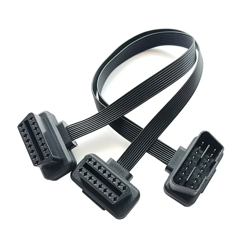 Low Profile Ribbon OBD Cable 16P 8C 2 In 1 ST-SOC-503B — Nickel Plated Brass