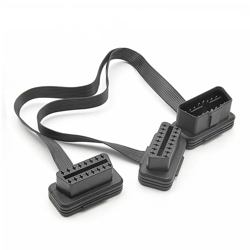 Low Profile Ribbon OBD Cable 16P 8C 2 In 1 ST-SOC-503B — Nickel Plated Brass