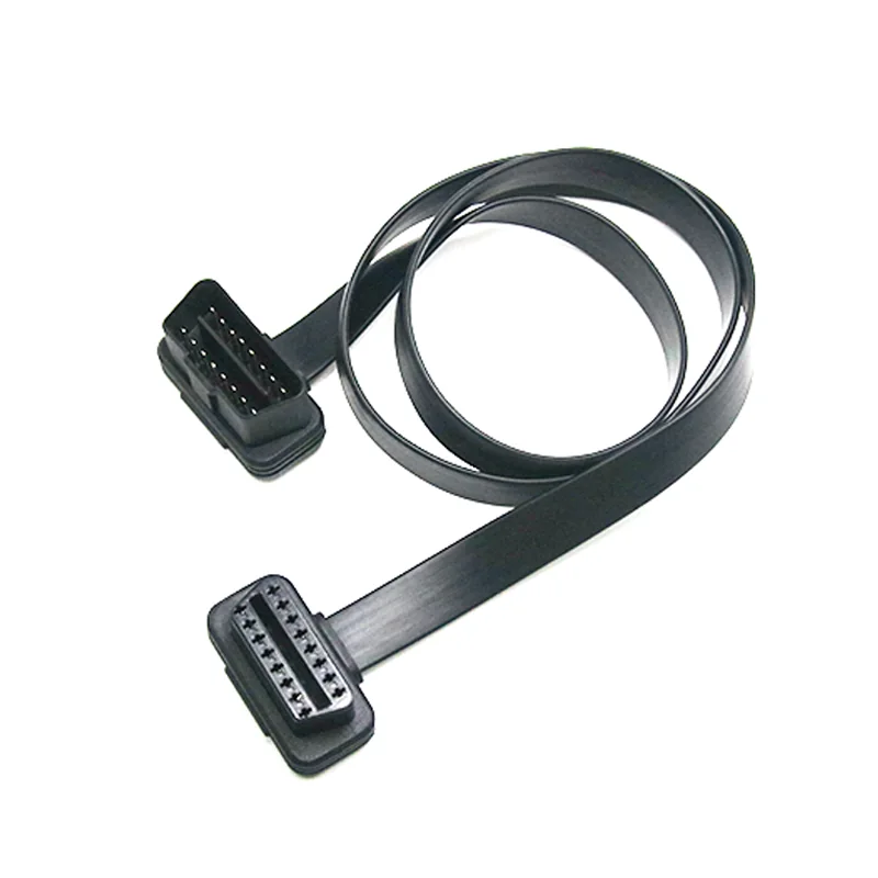 Low Profile Flat OBD Cable 16P 16C MtF ST-SOC-511A — Nickel Plated Brass