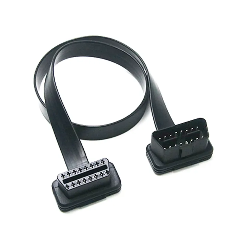 Low Profile Flat OBD Cable 16P 16C MtF ST-SOC-511B — Nickel Plated Brass