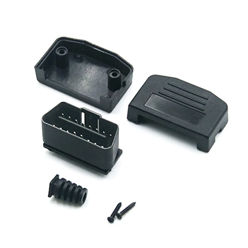 16 Pin Male OBD Connector with Cover ST-SOH-015 — Nickel Plated Brass