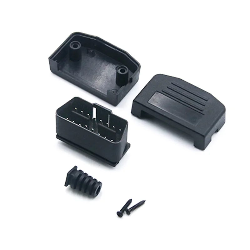 16 Pin Male OBD Connector with Cover ST-SOH-015 — Nickel Plated Brass