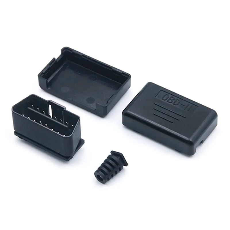 16 Pin Male OBD Connector with Cover ST-SOH-019 — Nickel Plated Brass
