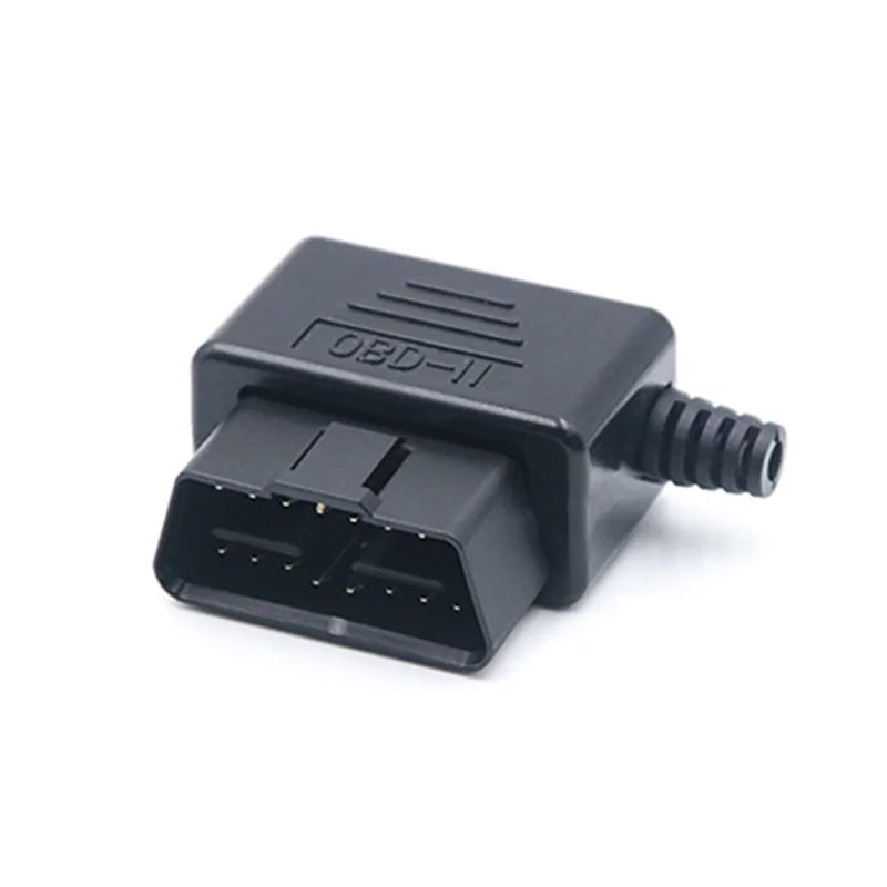 16 Pin Male OBD Connector with Cover ST-SOH-019 — Nickel Plated Brass
