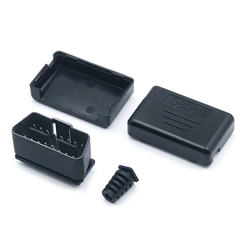 16 Pin Male OBD Connector with Cover ST-SOH-019 — Nickel Plated Brass