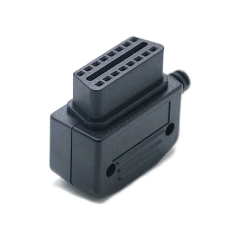 OBD Connector Female 16 Pin with Cover ST-SOH-115 — Nickel Plated Brass
