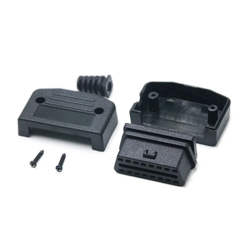 OBD Connector Female 16 Pin with Cover ST-SOH-115 — Nickel Plated Brass