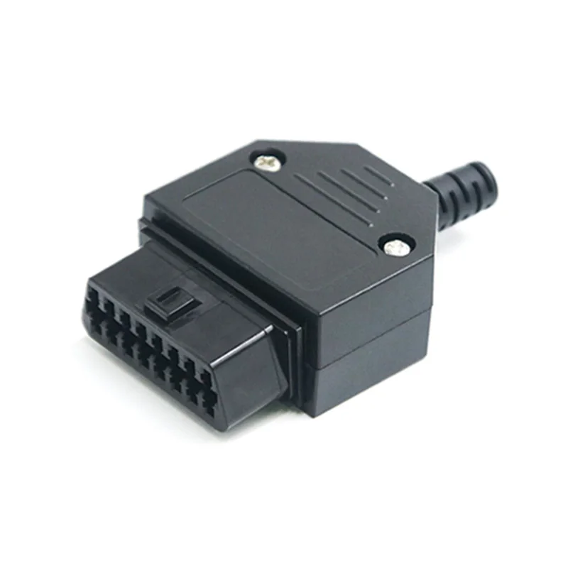 OBD Connector Female 16 Pin with Cover ST-SOH-135 — Nickel Plated Brass