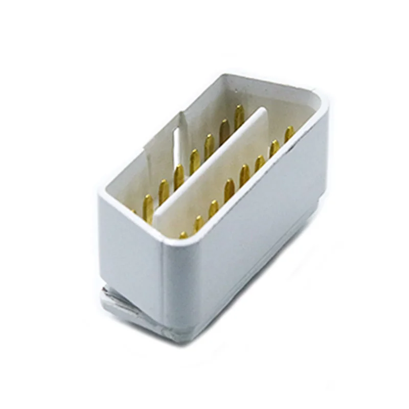 OBD Connector Male 16 Pin ST-SOM-005A — Golden Plated Brass