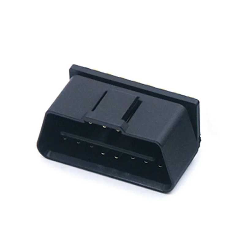Right Angle OBD Connector Male 16 Pin ST-SOM-013A-D — Golden Plated Brass