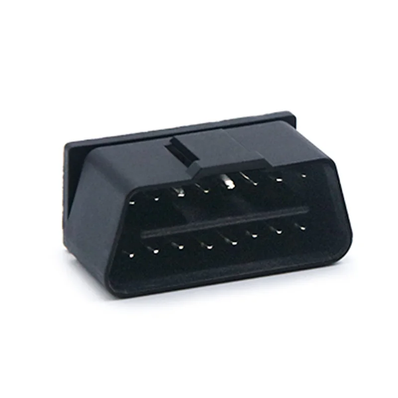 Right Angle OBD Connector Male 16 Pin ST-SOM-015 — Nickel Plated Brass