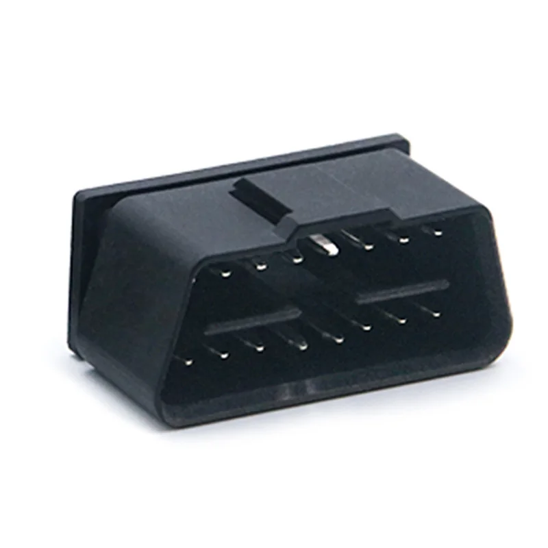 Right Angle OBD Connector Male 16 Pin ST-SOM-015 — Nickel Plated Brass