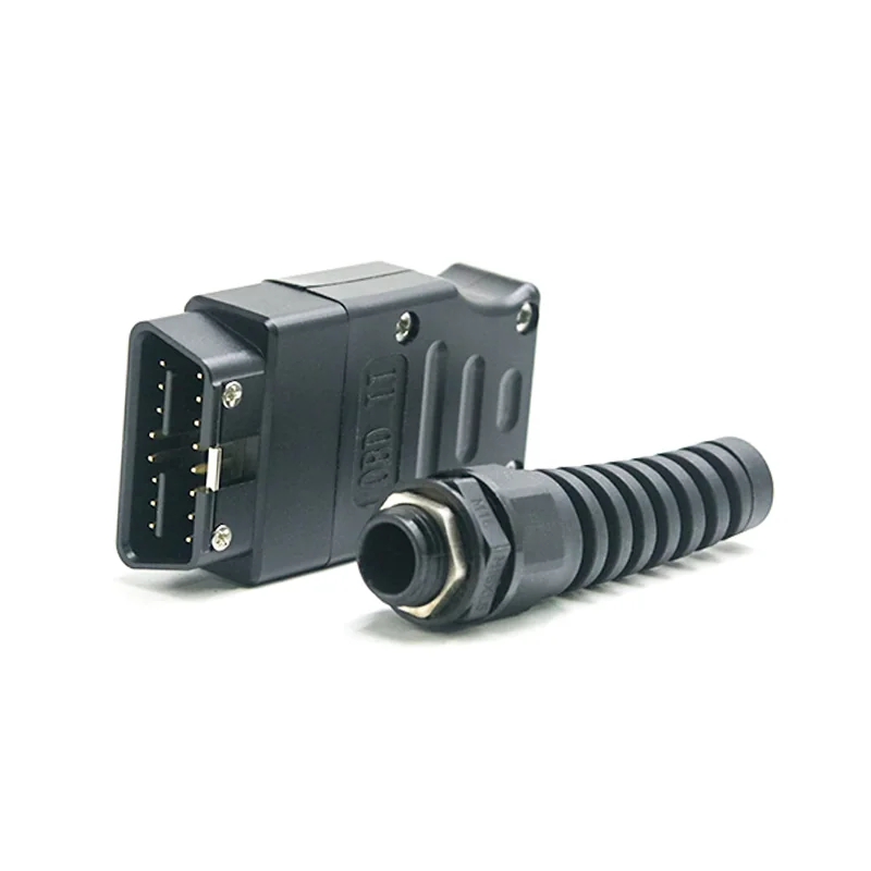 Alloy Metal OBD Connector Male 16 Pin ST-SOM-101SC — Golden Plated Brass