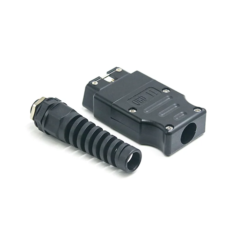 Alloy Metal OBD Connector Male 16 Pin ST-SOM-101SC — Golden Plated Brass