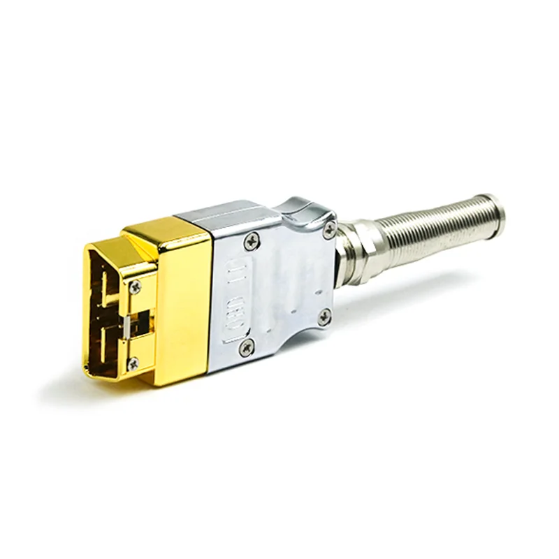Alloy Metal OBD Connector Male 16 Pin ST-SOM-101H — Golden Plated Brass