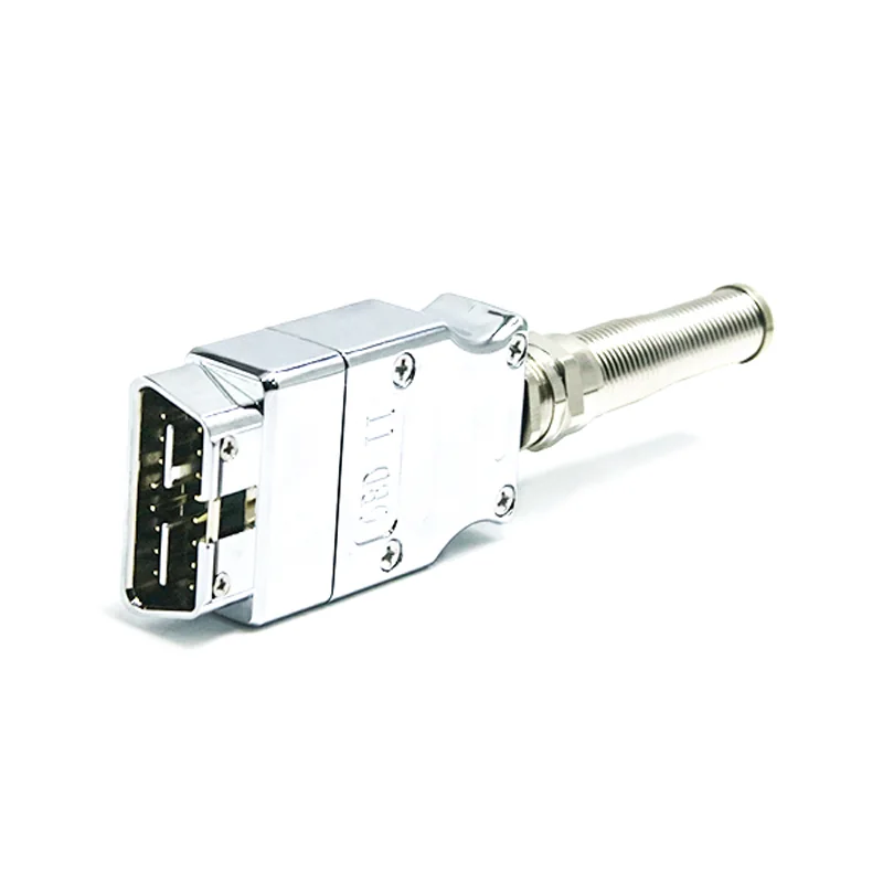 Alloy Metal OBD Connector Male 16 Pin ST-SOM-101S — Golden Plated Brass