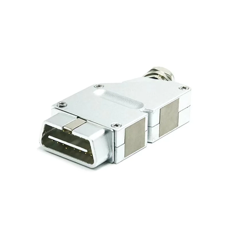 Alloy Metal OBD Connector Male 16 Pin ST-SOM-102H — Golden Plated Brass