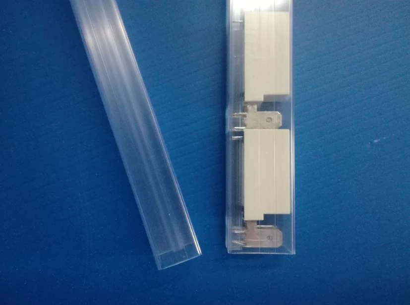 Transparent ESD shipping tubes stacked in bundles ready for packing