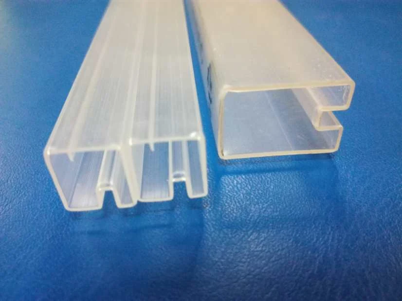 Blue and transparent relay shipping tubes with rubber end plugs fitted at both ends
