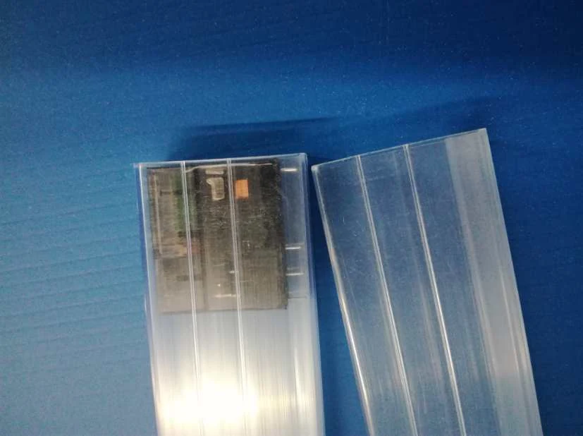 Transparent anti-static IC tubes stacked in bundles ready for packing