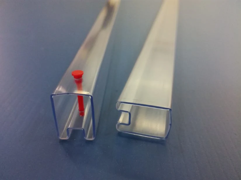 Transparent anti-static IC tubes stacked in bundles ready for packing