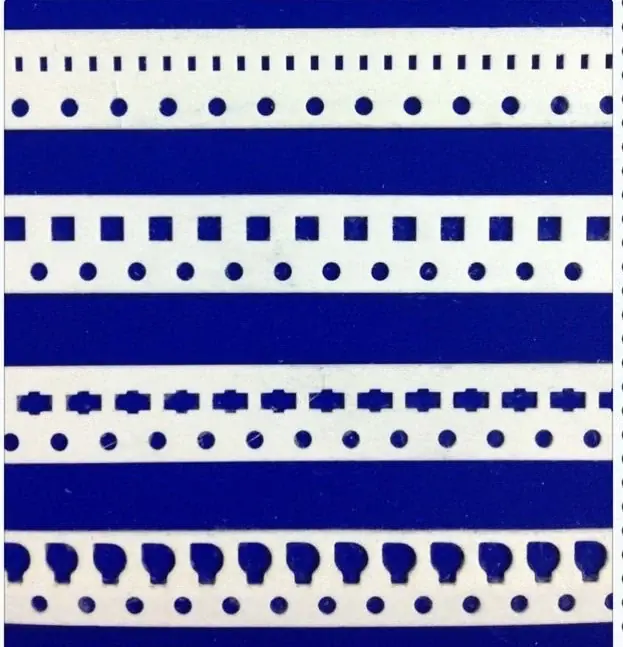 Punched pocket paper carrier tape with round center cavities for 0402 and 0603 components