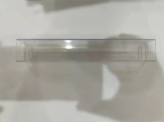 Close-up of a plastic IC tube showing the internal channel and smooth surface
