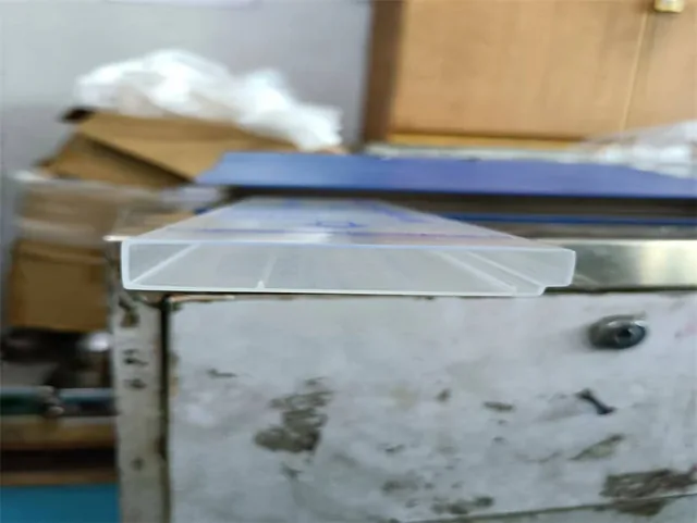 Close-up of an IC storage tube profile showing the internal channel and wall thickness