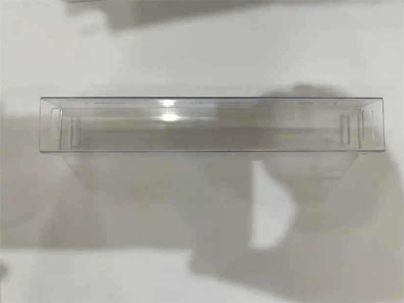 Close-up of a plastic IC tube showing the internal channel and smooth surface