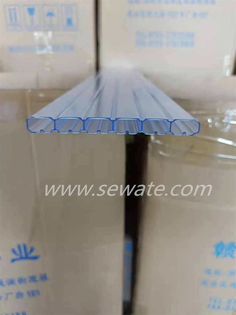 Custom anti-static IC tubes in transparent and blue, showing oval and square profiles