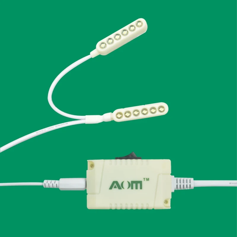AOM-6A-2 U-shaped sewing machine LED light with dual heads and strong magnet base