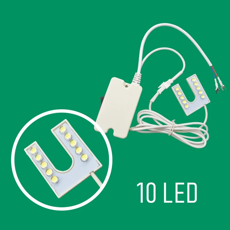AOM H-10U sewing machine LED light with compact lamp head and fixed beam