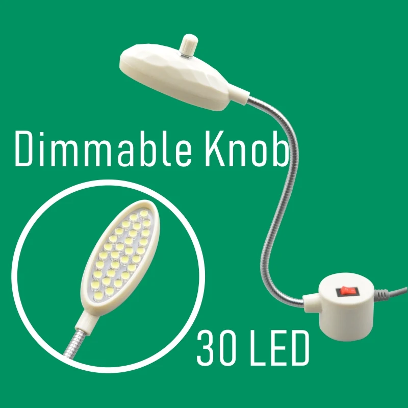AOM H-30D sewing machine LED light with fixed base and knob brightness control