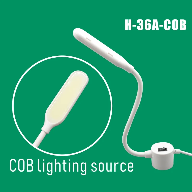 AOM H-36A-COB sewing machine LED light with single COB emitter and standard mounting base