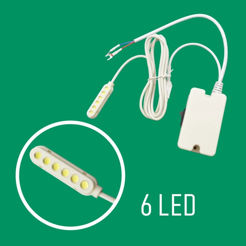 AOM H-6A sewing machine LED light with compact design and magnetic base