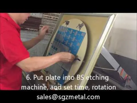 SGZ Zinc Plate Etching